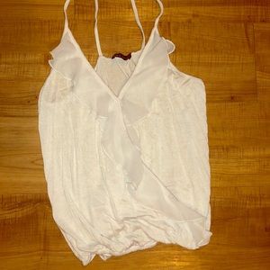 White racer back tank top